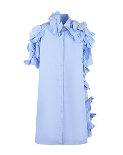 Голубое платье с объемнми аппликациями детское Nikolia