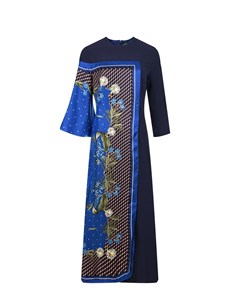Приталенное платье с шелковой вставкой Alena akhmadullina
