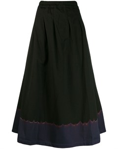 Расклешенная юбка с контрастным принтом Suzusan