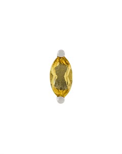 Серьга Dots Solitaire из белого золота с бериллием и жемчугом Delfina delettrez