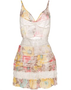 Платье мини с цветочным принтом One vintage