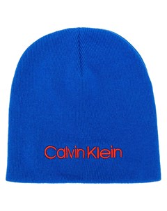 Шапка бини с вышитым логотипом Calvin klein