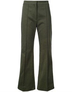 Укороченные расклешенные брюки со складками Derek lam