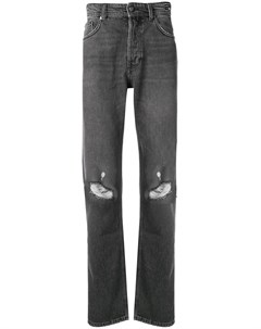 Джинсы свободного кроя с прорезями Versace jeans couture