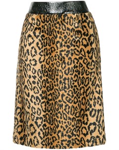 Меховая юбка с леопардовым принтом We11done