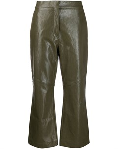 Укороченные брюки клеш из искусственной кожи Cedric charlier
