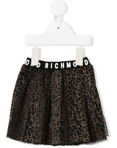 Плиссированная юбка с леопардовым принтом John richmond junior