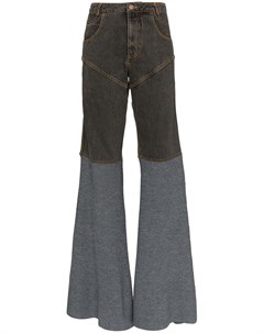 Расклешенные джинсы с контрастными вставками Telfar