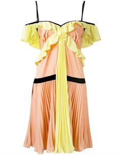 Плиссированное платье из жоржета Marco bologna