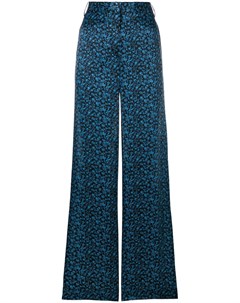 Широкие брюки с цветочным принтом Victoria victoria beckham