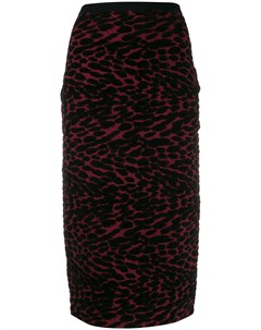 Трикотажная юбка карандаш с леопардовым принтом Dvf diane von furstenberg