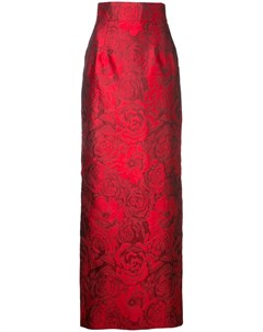 Жаккардовая юбка с принтом роз Bambah