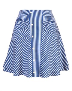 Расклешенная юбка в полоску со сборкой Derek lam 10 crosby