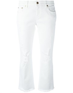 Укороченные джинсы рваные джинсы Roberto cavalli