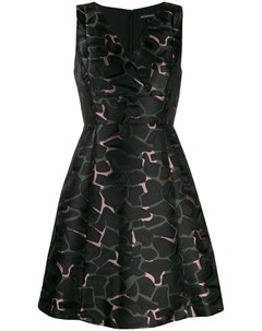 Платье с V образным вырезом и камуфляжным принтом Ea7 emporio armani