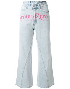Укороченные джинсы с завышенной талией Ground-zero