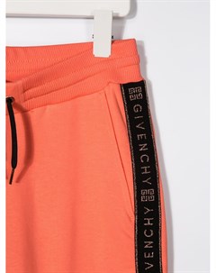 Спортивные брюки прямого кроя с логотипами на лампасах Givenchy kids