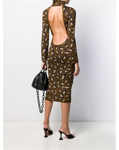 Платье миди с леопардовым принтом Gcds