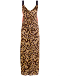 Длинное платье с леопардовым принтом Marcelo burlon county of milan