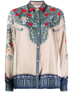 Рубашка с цветочным принтом Versace collection