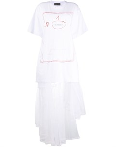 Платье футболка со вставкой из тюля Barbara bologna