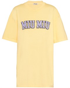 Футболка оверсайз с логотипом Miu miu