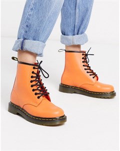 Высокие кожаные ботинки оранжевого цвета 1460 Dr. martens
