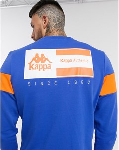 Синий свитшот с принтом на спине Authentic LA Cemars Kappa
