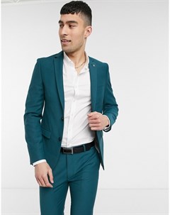 Сине зеленый приталенный пиджак Avail london