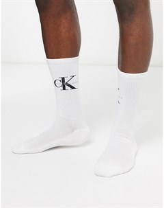 Белые носки с логотипом Jeans Calvin klein