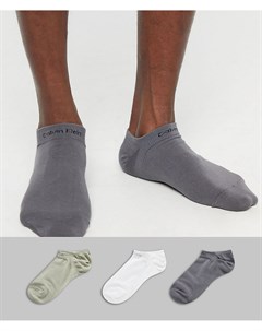 3 пары низких носков с логотипом Calvin klein