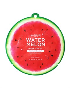 Маска тканевая увлажняющая для лица арбуз Watermelon Mask Sheet 25 мл Holika holika