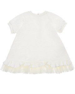 Белое платье с рюшами детское Fendi