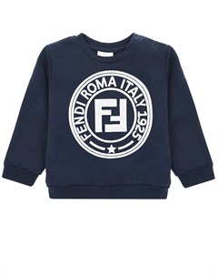 Синий свитшот с логотипом детский Fendi