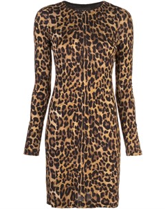 Платье мини с леопардовым принтом Nicole miller