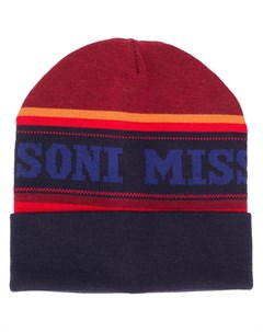 Полосатая шапка бини с логотипом Missoni