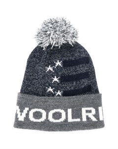 Трикотажная шапка с помпоном и логотипом Woolrich kids