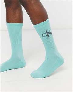 Зеленые носки с логотипом Jeans Calvin klein