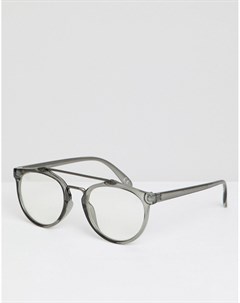 Круглые очки в серой оправе Asos design