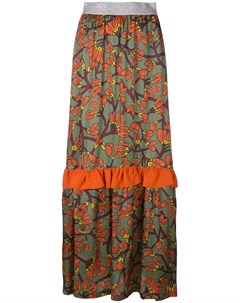 Длинная юбка с цветочным рисунком и оборками I'm isola marras