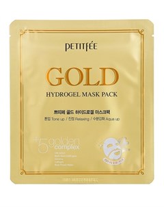 Маска гидрогелевая с коллоидным золотом для лица Hydrogel Mask Pack 32 г Petitfee