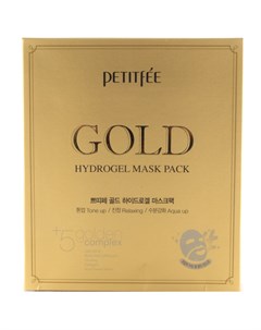 Маска гидрогелевая с коллоидным золотом для лица Hydrogel Mask Pack 5 шт Petitfee