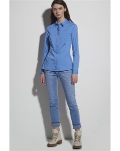 Блузка с длинным рукавом голубого цвета Vassa&co
