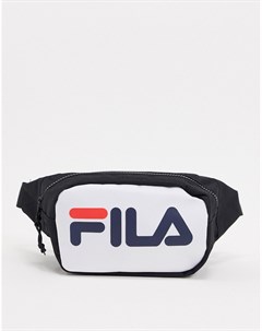 Черная сумка кошелек на пояс с логотипом Fila