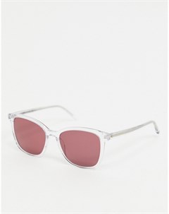 Квадратные солнцезащитные очки с розовыми стеклами Tommy hilfiger