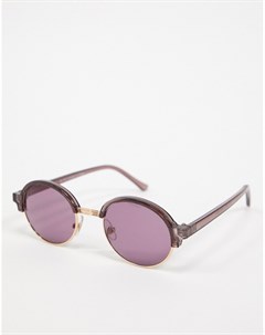 Фиолетовые солнцезащитные очки в стиле ретро Topman