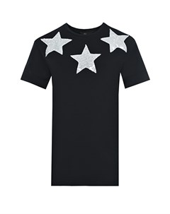 Черная футболка для беременных с тремя звездами из пайеток Dan maralex