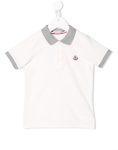 Рубашка поло с контрастным логотипом Moncler kids