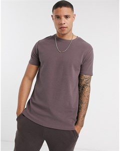 Фиолетовая футболка с вафельной текстурой Burton menswear