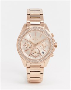 Женские часы браслет цвета розового золота Drexler Armani exchange